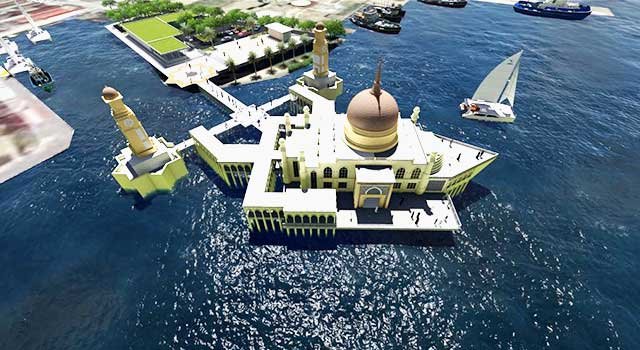 Masjid Terapung Bakal Dibangun di Kota Taman