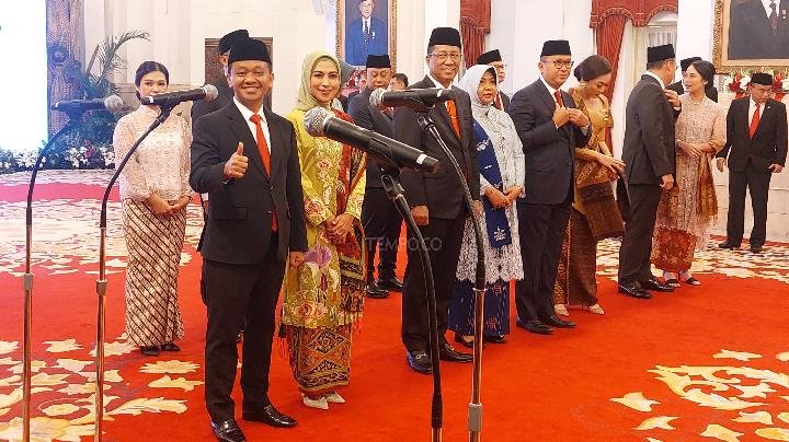Bahlil Lahadalia Dilantik Jadi Menteri ESDM, Berkelakar Suasananya Mirip Munas Golkar