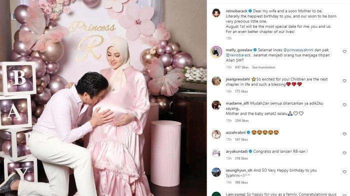 Syahrini Melahirkan Anak Pertama Tepat di Ulang Tahunnya yang ke-44, Reino Barack Tulis Pesan Haru