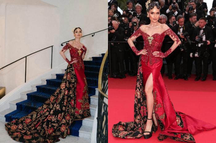 Cinta Laura Tampil Memukau dengan Kebaya Merah di Cannes 2025, Wakili Perempuan Indonesia di Dunia Internasional